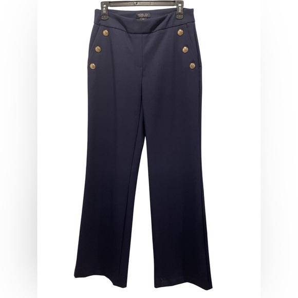 Rachel Zoe Elegant Navy with Gold Buttons Women's Pants size 6 - Picture 1 of 4